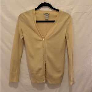 Cashmere GAP yellow cardigan size small